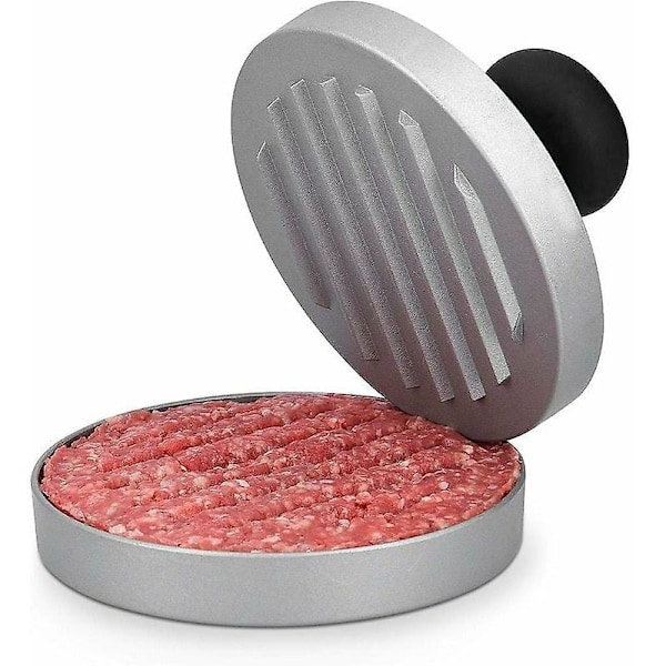 Hamburgarepress - 12cm Hackbiffpress - Hamburgaremakare för Köttfärs Kök - Avtagbar Botten - Grill Barbecue Panna