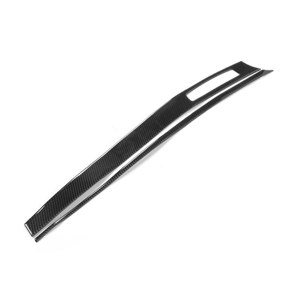 2 stk. Dashborddeksel Sentralt Instrumentpanel Trim Karbonfiber Passer for Mitsubishi Lancer 08-16 LHD