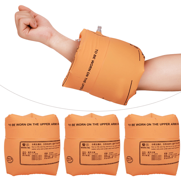 Børn Svømmearm Ring Oppustelig Float Circle Børn Svømning Læring Sikkerhed Pool Armbånd Orange
