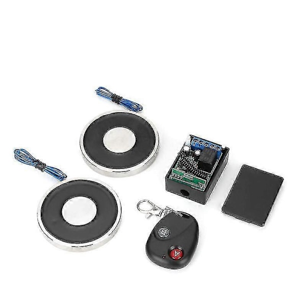 70/9 Elektromagnet Fjärrkontroll DC 12v Elektromagnet För Lock Bil Solenoid Sugkraft 15kg Elektrisk Magnet Magnetisk 12 Volt V 2 vit 12V