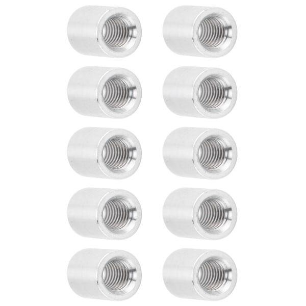 10 stk runde avstandsstykker i aluminiumlegering med hunngevind, søyleforbindelsesavstandsstykke M4x0,7 mm, lengde 8 mm