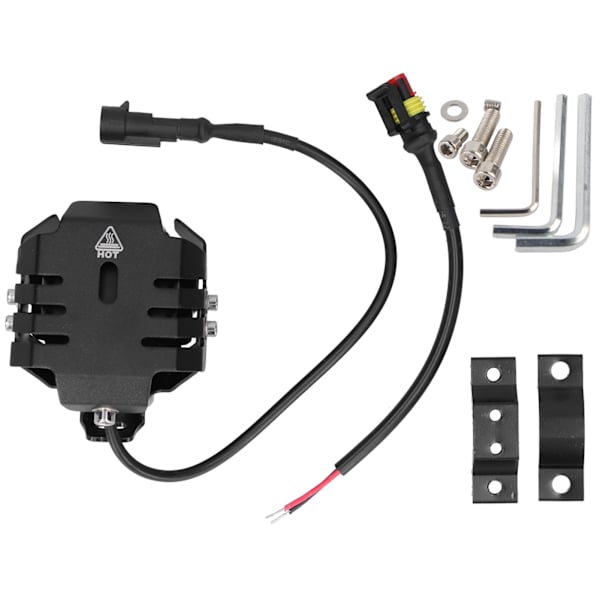 6 LED 100W Motorsykkel Hovedlys Tåkelys Arbeidslys 3500LM 6000K Hvit Farge Lys