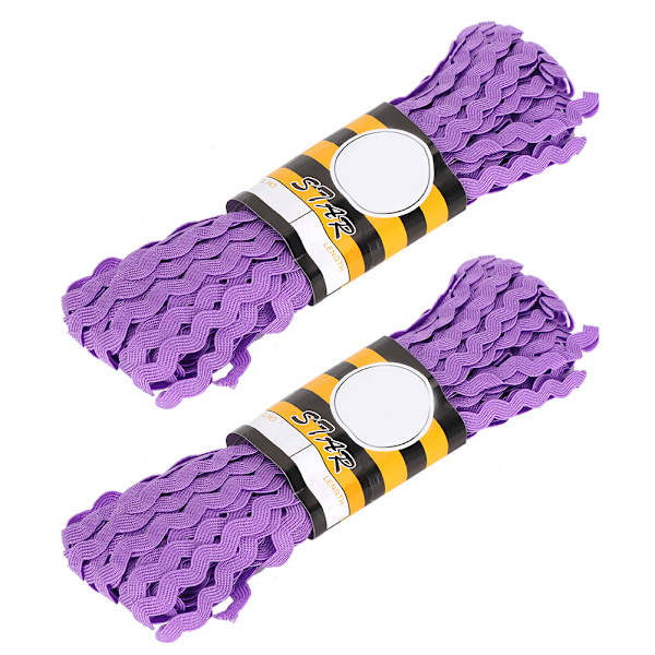 2 st vågband dekoration S böjd polyester lila presentförpackning DIY sömnad hantverk 8mm