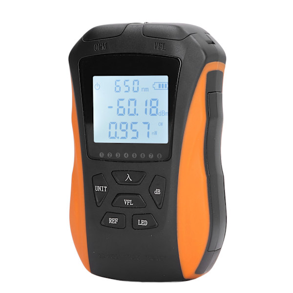 Optisk effektmätning 5KM 4 i 1 ‑70 till +6dBm Bärbar optisk fiber effektmätning Universal Interface Fiber Tester