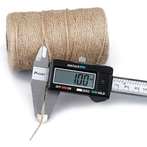 200M Jute Snor Havesnor Naturlig Reb Jute Garn Fin Snor til Havearbejde Bryllupsdekoration, DIY Kreativ Kunst