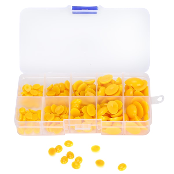 180 stk plastøyne og neser ovale flate dukke teddybjørn utstoppede dyr DIY lage leker tilbehør gul