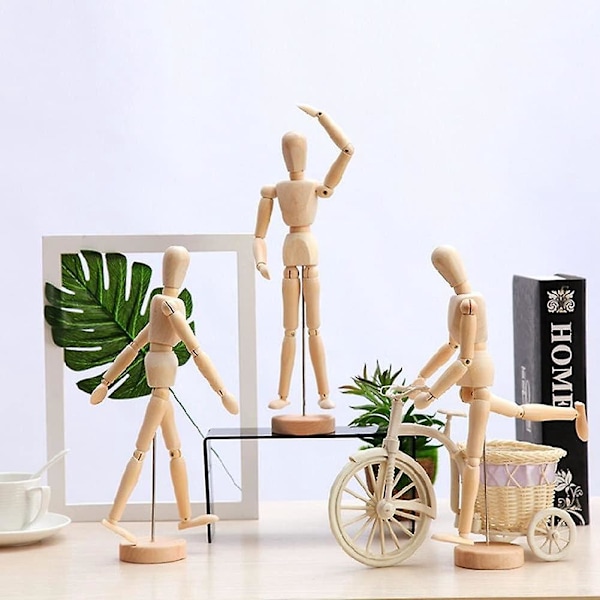 Konstnärdocka, Ornamentmodell med Ställ, Rörlig Leddocka, Konstnärsmannekäng, Articulerad Docka, för Ritning och Skrivbordsdekoration - Hållbarhet