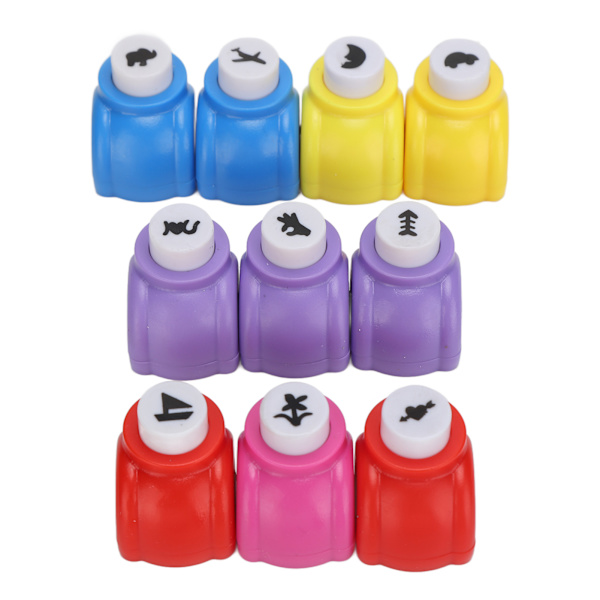 10st Hålslag Mini Multiple Mönster DIY Puncher Set för Scrapbooking Nail Art