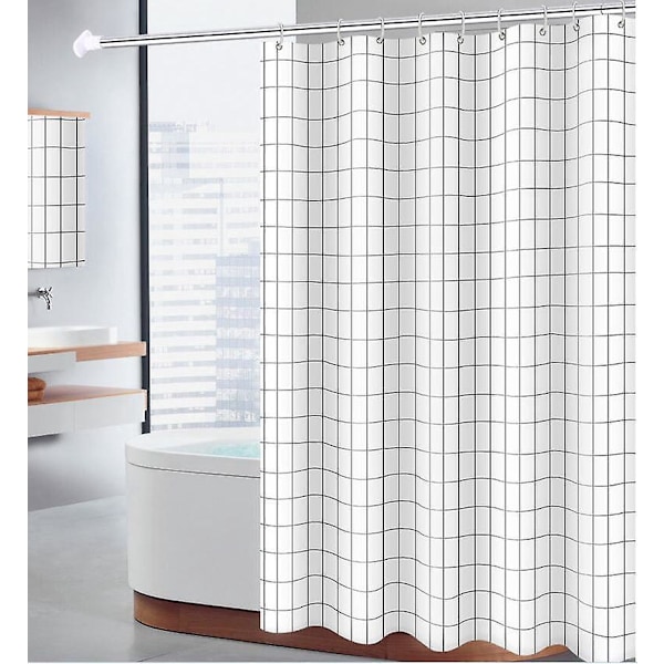 1 stk. Hurtigtørrende bruseforhæng, vandtæt polyester bruseforhæng, badeværelsesforhæng 180 x 180 cm