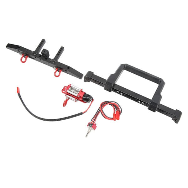 Alumiiniseos etu- ja takapuskurit vinssillä Traxxas 1/10 RC-auton päivitysosaksi