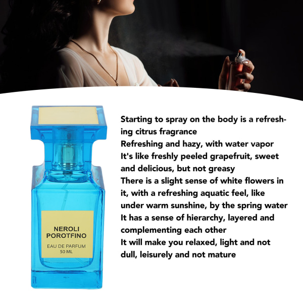 Sitrusparfyme 50ml Fruktduft Langvarig Uniform parfymespray for menn kvinner