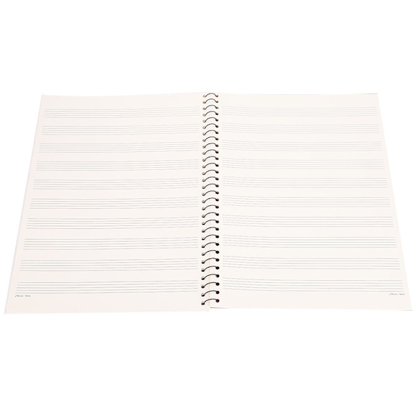 50 sider musikalsk notation Personale notesbog Musikmanuskript skrivepapir (gult partitur)