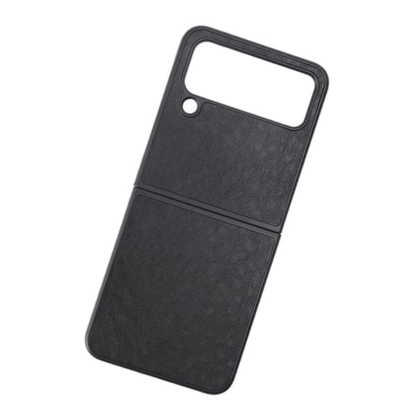 Vikbart telefonfodral PU-läder skyddande skal mjukt foder för Samsung Galaxy Z FLIP 4 Svart