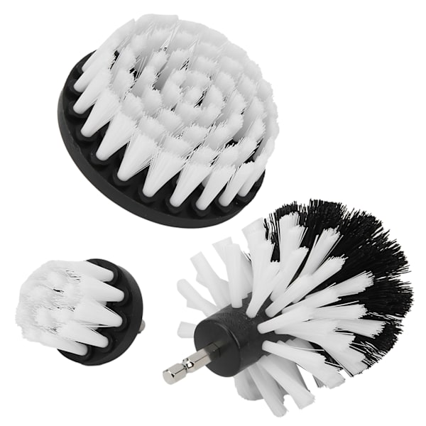 3 Stk Borebørstesæt Power Scrubber Rengøringstilbehør Nylon til Badekar Flise Toilet