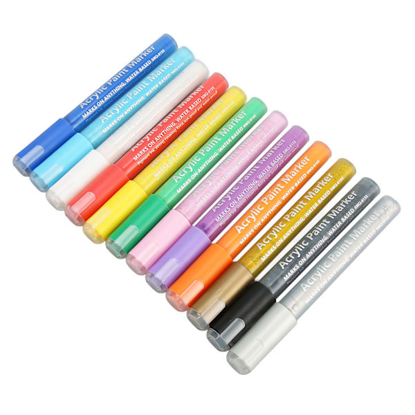 12st Nagellackspennor Flera färger Snabbtorkande DIY Nail Art pennor Nagelmålarpenna för nybörjare