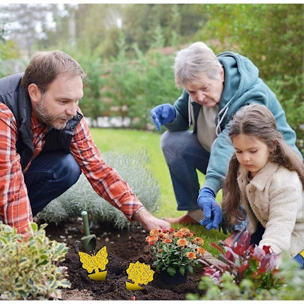 48 stk. plug-in fluefelle gule plater klistremerke gul beskyttende plante mot bladlus