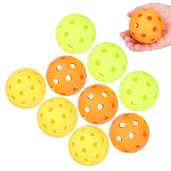 40/26 hål pickleball bollar inomhus utomhus träning PE pickle bollar med ljus färg