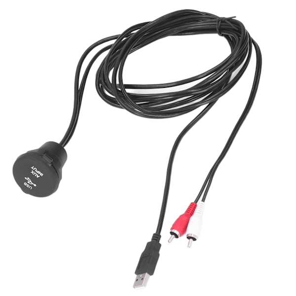 6 fot innfelt kabelsett USB3.0 hann til hunn 2 RCA til 3,5 mm hunn for motorsykler biler dashbord