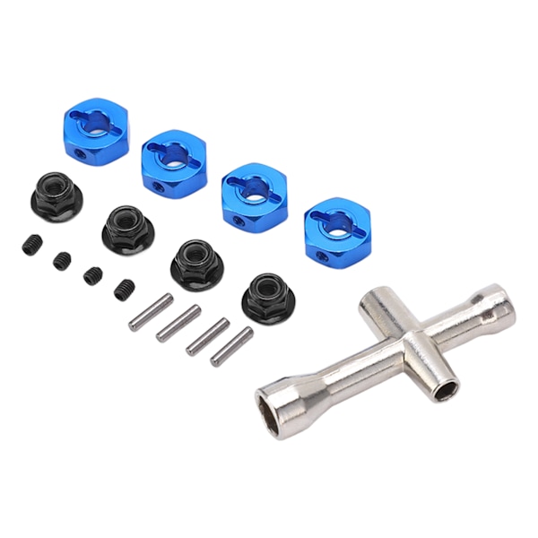 4 kpl RC-auton metalliset 5 mm paksut pyörän kuusiomutterit ristiholkilla TRAXXAS SLASH 4X4 2WD -autoon