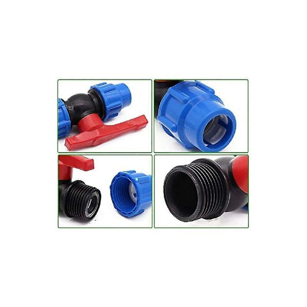 Valmis 25 mm HDPE- tai emäksisen vesiputken sulkuventtiili (25 mm)