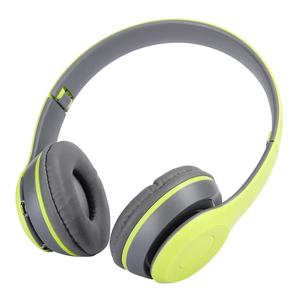 Bluetooth Trådløst Headset Over Øret Sammenleggbart Stereo Lyd Støyreduksjon Øretelefoner Spill FM Musikk Øreplugg Grønn