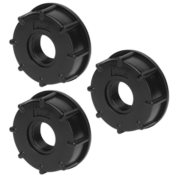 3 stk. IBC-tankforbindelse groft gevindslangeafløbsadapter plastfitting 60 mm indvendig diameter G3/4