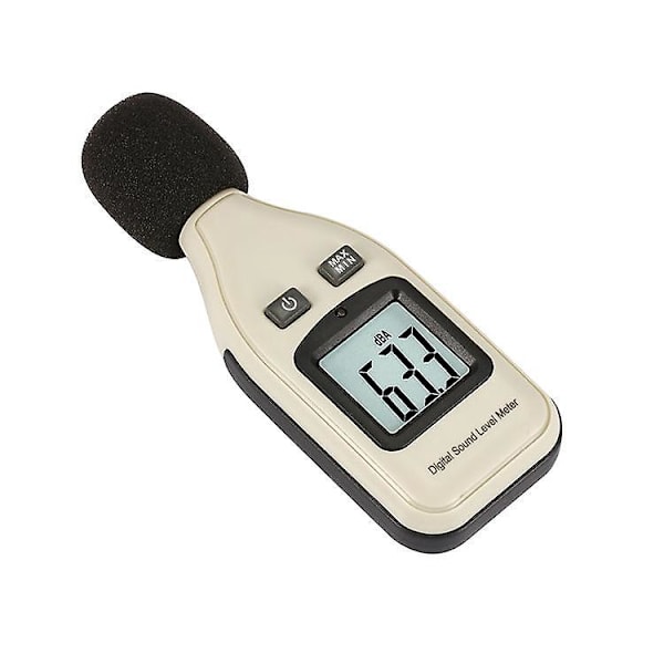 Decibelmätare - SPL-läsare / 30-130dBA-område / Ljudvolymmätningsinstrument (Vit)