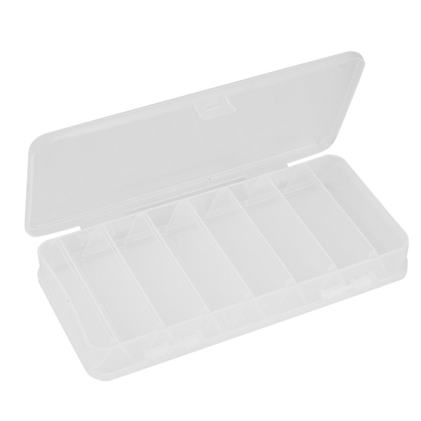 Bærbar Mini Plast Gennemsigtig Lokke Opbevaringsboks Fiskeri Dobbeltsidet Madding Kasse (Lille)