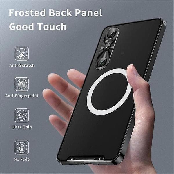 Magic Shield Magnetic Series Compatible with Sony Xperia 1 VI Case Metal+TPU Phone Case with Lens Protector Black
