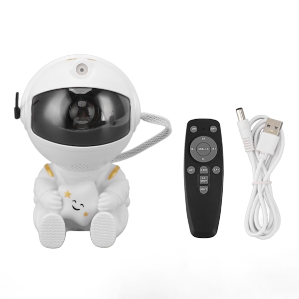 Astronautprojektor Stjärnprojektor RGB Ljus USB-driven Fjärrkontroll Roterbar Ljusprojektor för Sovrumsdekor