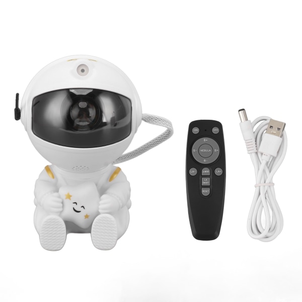 Stjerneprojektor Astronaut Projektor RGB Lys USB-drevet Fjernbetjening Roterbar Lysprojektor til Soveværelsesindretning