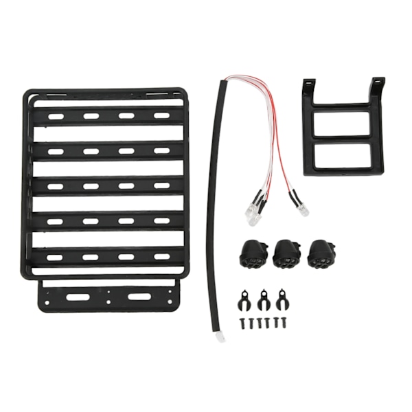 RC-takräcke med LED-lampor Universell simulering Bagagehållare Kit för 1/14 RC Biltillbehör
