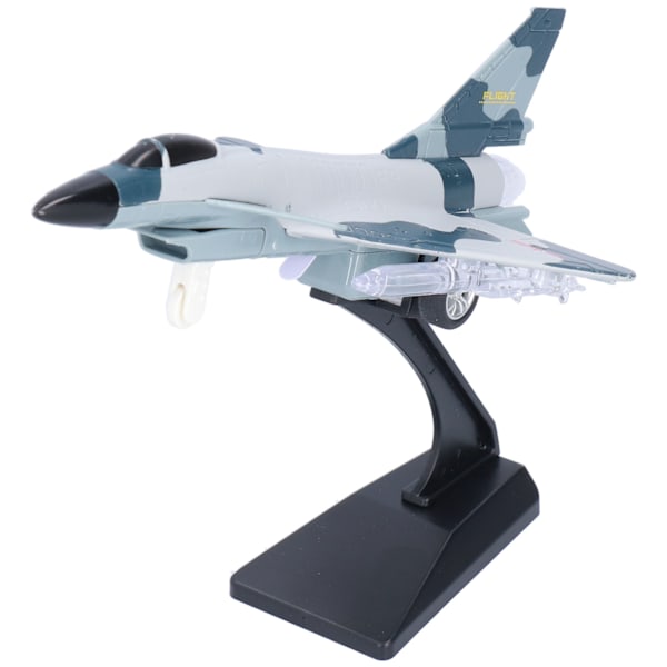 Elektrisk J10 flyvemaskine legetøj legering lys lyd jagerfly model børn fødselsdag gaver camouflage blå