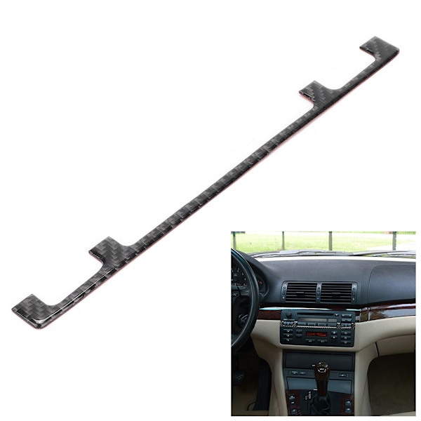 Kulfiber Centerkontrol CD Panel Trim Rammebetræk Passer til 3-serie E46 1998-2005