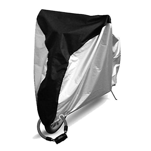 Motorsykkel vanntett trekk All-Weather Protection 220x95x110cm - Svart/Sølv