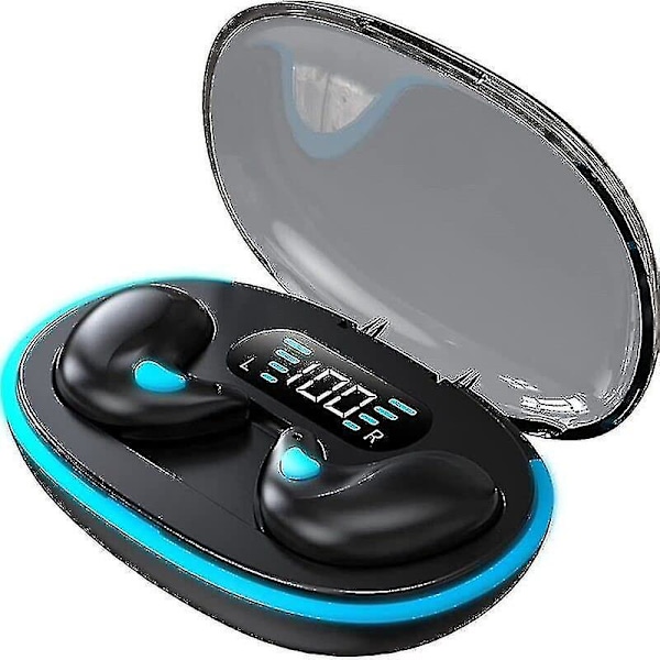 Näkymättömät langattomat unikuulokkeet Ipx5 vedenpitävät langattomat nappikuulokkeet latauskotelolla Bluetooth 5.3 melunvaimennus - B6 musta