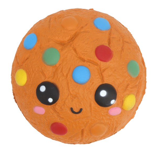 Klemme kage legetøj blødt sødt tegneserie chokolade cookies langsomt stigende stressaflastning legetøj gul