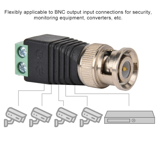 BNC hankontakt Video Balun Adapter