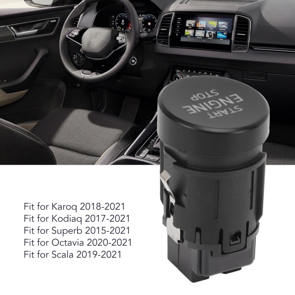 Motorstart och stoppknapp 3V0905217 Snabbrespons för Karoq Kodiaq Octavia Scala