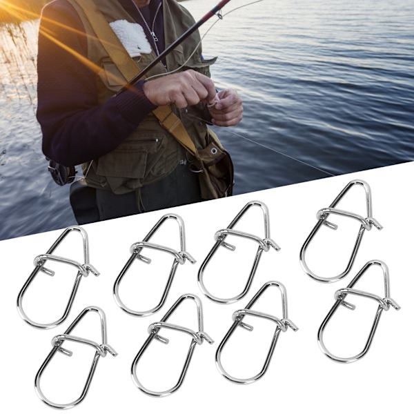 Kalebasstyp Krok Svängbara massiva ringar Säkerhetsspänne Fast Clip Lock Clip Connector fiskeverktyg5x9mm/0,2x0,4in