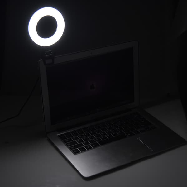 Clip On Ring Light med klemmebeslag til bærbar computer videokonference bærbar 4 tommer Zoom Light