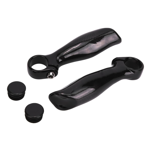 1 par karbonfiber sykkelhåndtak Grip sykkelstang ende styreender for terrengsyklerBright
