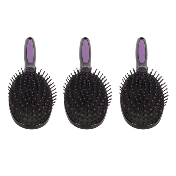 3 st Oval Hår Tuperingskam Hårbotten Massage Styling Stor Platt Luftkudde Borste Kam för Hushåll