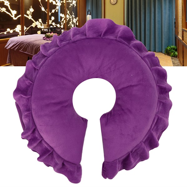 Kasvotyynytyyny SPA Salon Hierontasänky U-muotoinen irrotettava kasvotyyny Violetti