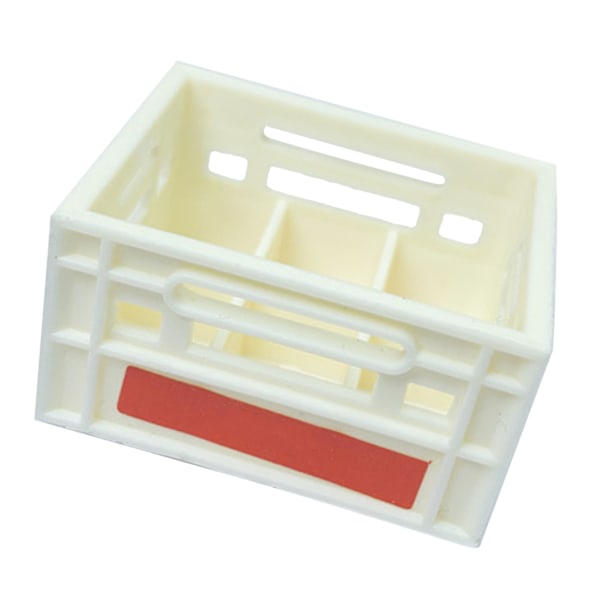 Miniatyr öl korg modell plast dockhus öl låda lätt konstgjord mini öl fall hem bar dekor beige