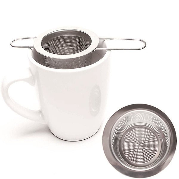 2 Pakke Rustfrit Stål Te-Infuser Kurve til Løse Te Lange Håndtag Fin Masket Diffuser til Krus
