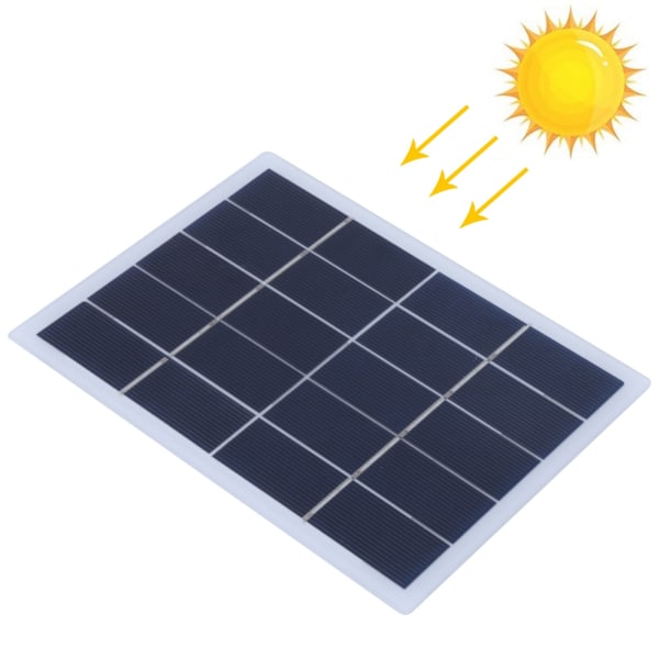 3W 5V Polykrystallinsk Silicium Solpanel Sollaminat DIY DC Output Oplader Batteri