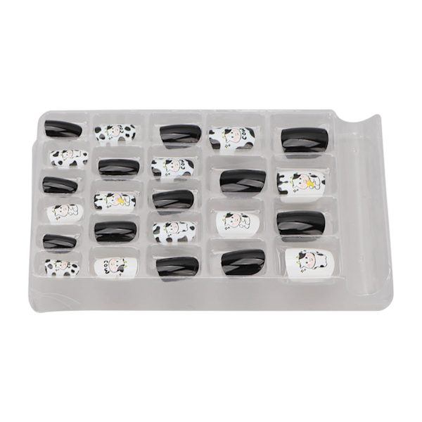 24st självhäftande falska naglar för barn Säker Mild Intressant Snygg gör-det-själv Barn cover Press On Nails 0040-CM33