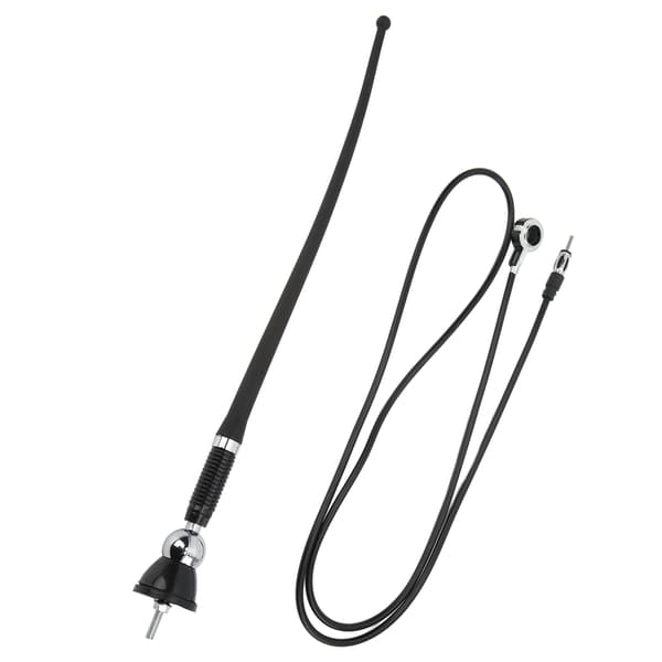 36 cm bilstereoantenne ABS sort slidstærk varmebestandig FM AM signalantenne universal til biler