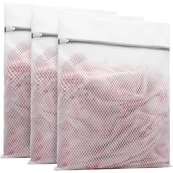 3Ps slitesterk vaskepose i honeycomb-mesh, egnet for tilberedt mat 40*50CM (3 store størrelser)